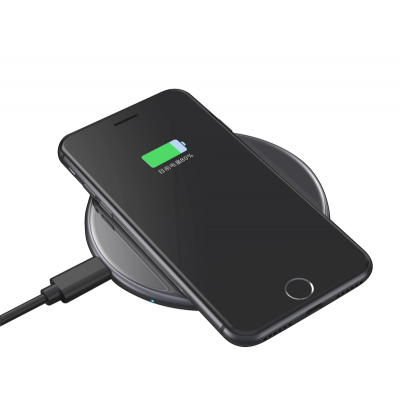 Mobile Charger Ultra Thin Fast Wireless Charging Pad Black Phone Wireless Charging for iPhone 11, 11 Pro Max, Galaxy S20 S10