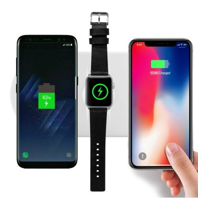 High efficiency 20W 3 in 1 fast wireless charger charging pad for iphone X XS Max XR 8 8plus for apple watch 4 3 2 1