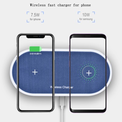 2 in 1 wireless quick charger pad 10w 15w wireless charging pad fast charging for iPhone for Samsung